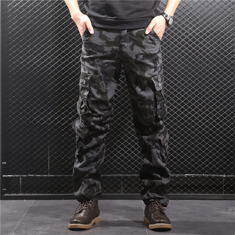 New Multi-pocket Camouflage Cargo Pants Men's Loose Large Size Tactical pants