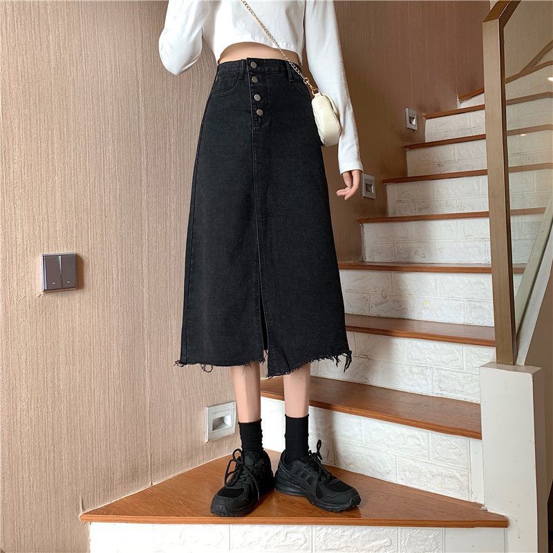 [SẴN] Chân váy jean dài Ulzzang Quảng Châu VJD19 | BigBuy360 - bigbuy360.vn