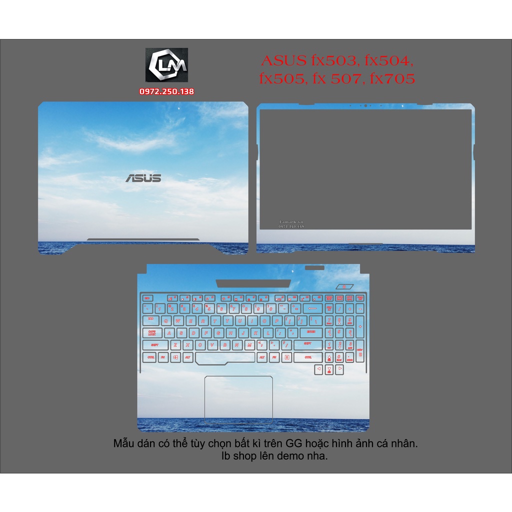 Skin dán cho laptop Asus FX503,FX504,FX505,FX507,FX705 ..Các dòng game các Hãng , shop đều phục vụ quý khách đủ cả