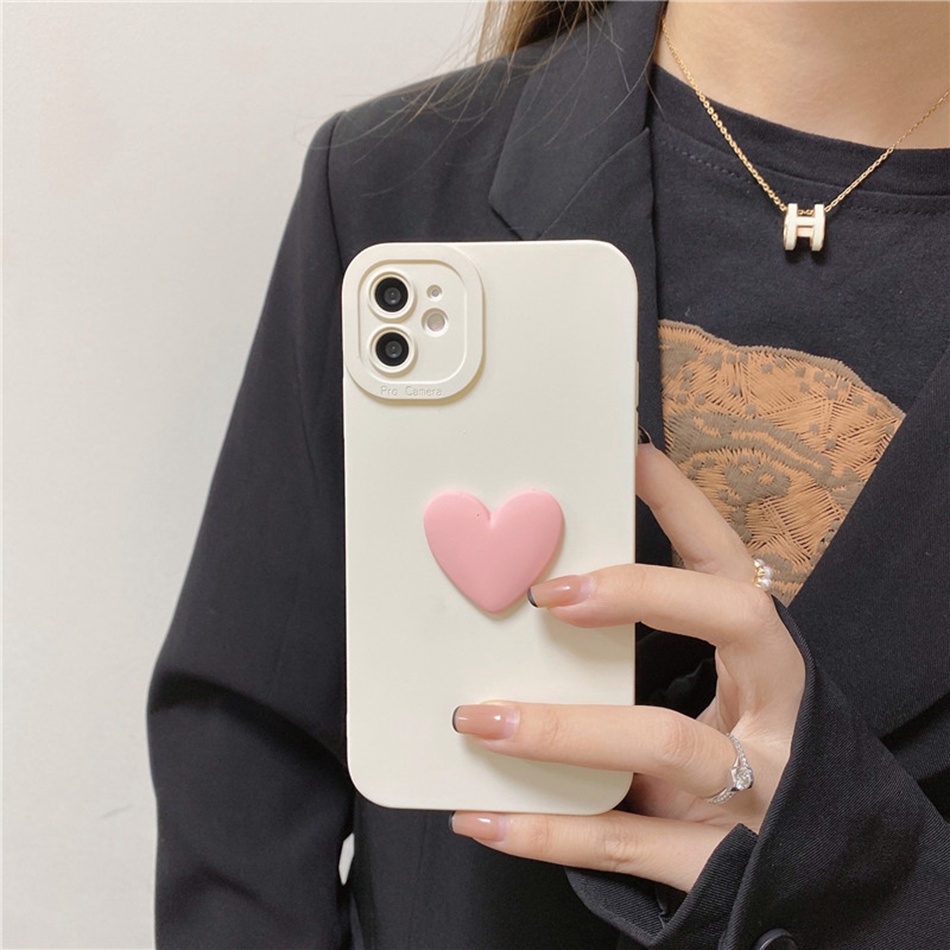 Ốp Điện Thoại Dẻo Họa Tiết Trái Tim Màu Sắc Ngọt Ngào Sang Trọng Cho iPhone 7 8 Plus 11 12 13 Pro MAX X XR XS MAX SE 2020 2022