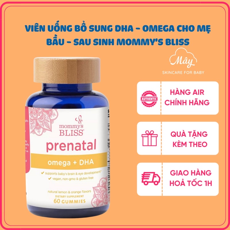 [Hàng Air]Viên uống bổ sung DHA - Omega thế hệ mới cho mẹ Bầu - Sau sinh Mommy’s Bliss