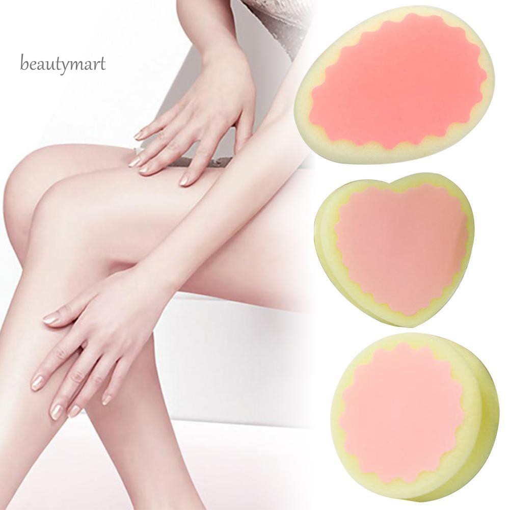 [Hàng mới về] Miếng bọt biển tẩy lông hình giọt nước/tròn/trái tim không gây đau tiện dụng