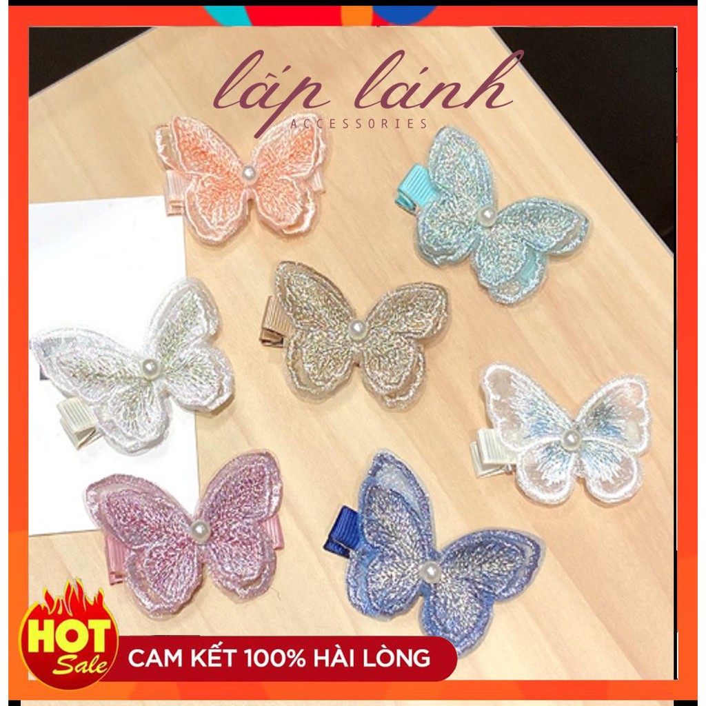 [Có sẵn] KẸP MÁI CHOKER HÌNH BƯỚM THÊU 3D QUYẾN RŨ DÂY CHUYỀN PHONG CÁCH HÀN QUỐC