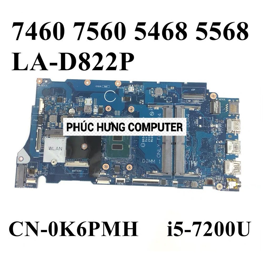 Mainboard - Bo Mạch Chủ Laptop Dell Vostro 5468 5568 7460 7560 Chip Core i5