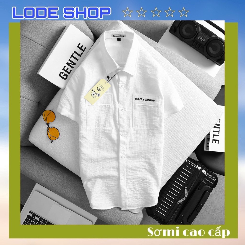 SƠ MI NAM TAY NGẮN THÊU DC CHẤT ĐŨI XỊN HÀNG ĐẸP