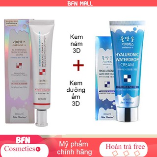 Combo Kem Mờ Thâm giảm Nám Tàn Nhang Melasma-X 3D + KEM DƯỠNG ẨM ,CẤP NƯỚC ,CĂNG BÓNG DA 3D HYALURONIC WATER DROP CREAM