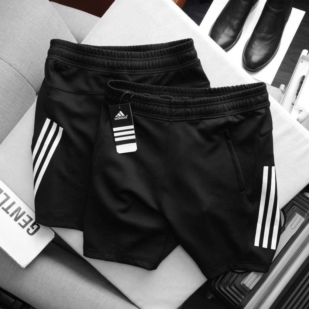 QUẦN SHORT THỂ THAO ADIDAS 4 Màu dây rút vải thun 2 da 3 túi khóa cạp chun , hàng xuất xịn