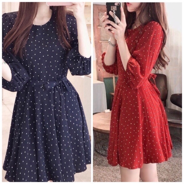 Đầm váy bi tay lỡ 2 màu xuongvnxk vnxk