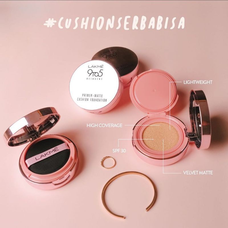 (hàng Mới Về) Kem Lót Trang Điểm Lakme Dạng Air Cushion Màu Lì 9to5 Mờ / Matte | BigBuy360 - bigbuy360.vn