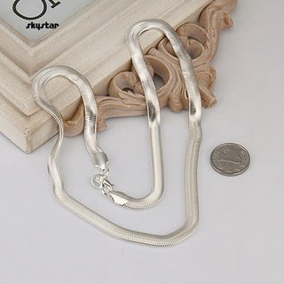 Dây chuyền mạ bạc dạng rắn 6mm