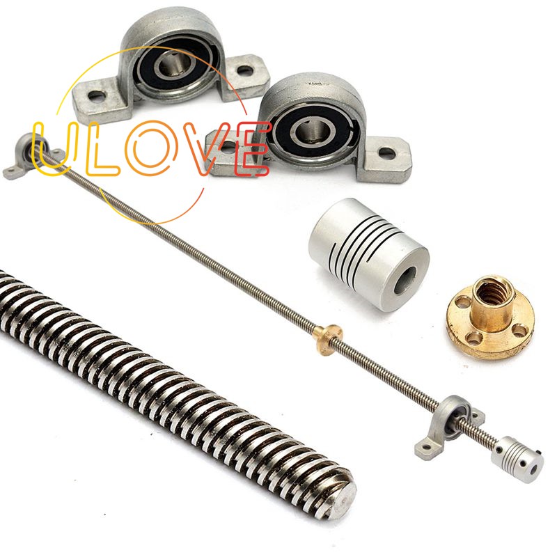 Ốc vít T8 8mm 500mm kèm đai ốc cho máy in 3D