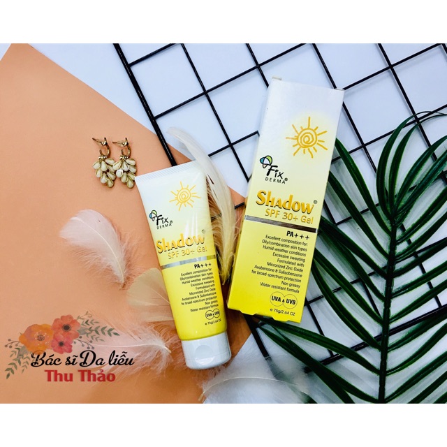 CHỐNG NẮNG FIXDERMA SPF 30 SHADOW DẠNG GEL PHÙ HỢP MỌI LOẠI DA