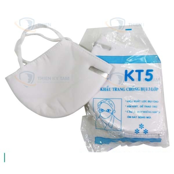[HÀNG SẴN GIAO LUÔN] Khẩu trang 3 lớp KT 5 Nẹp bóp sống mũi vừa khít khuôn mặt,chống bụi kháng khuẩn cao. | BigBuy360 - bigbuy360.vn