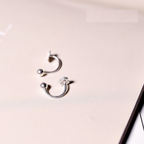 Bông tai mini Heart Diamond B13 - khuyên tai nữ bạc ý 925 - phụ kiện trang sức