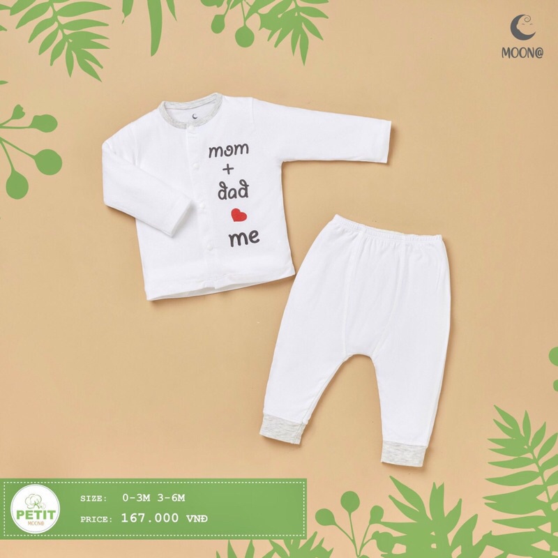 Bộ dài sơ sinh Mon petit mẫu Dadmom