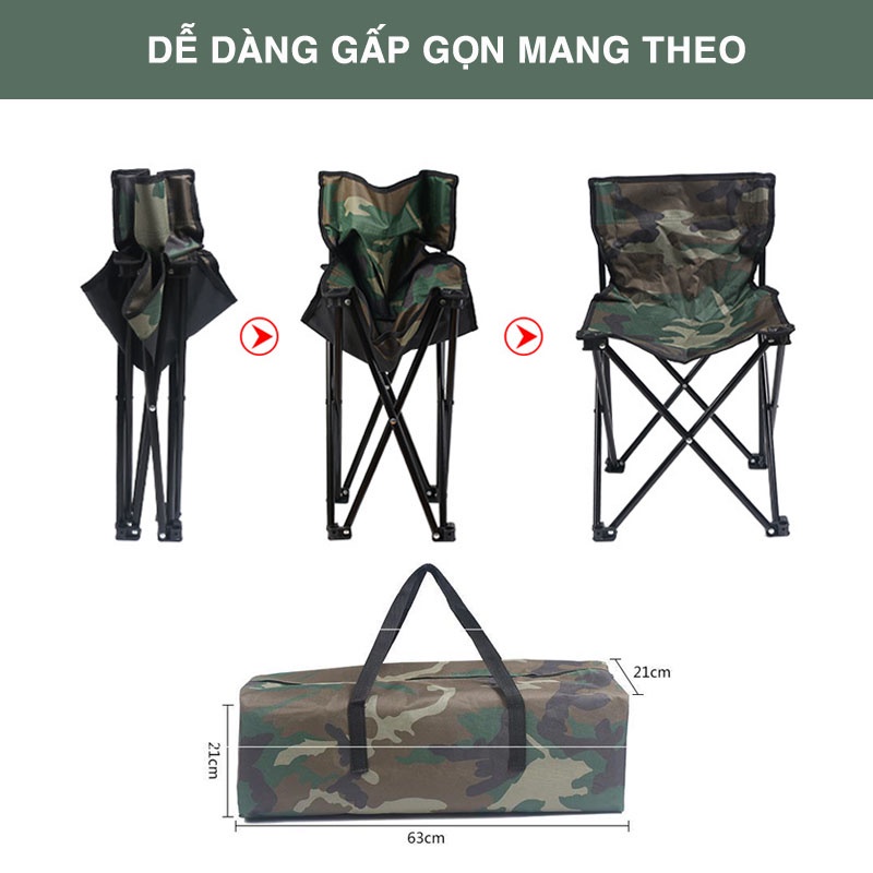 Bộ bàn ghế du lịch xếp gọn tiện lợi màu rằn ri bộ 1 bàn 4 ghế dùng cho du lịch dã ngoại cắm trại