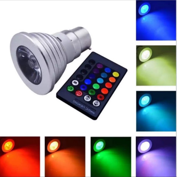 Bóng đèn Led đổi màu điều khiển từ xa (Bạc)