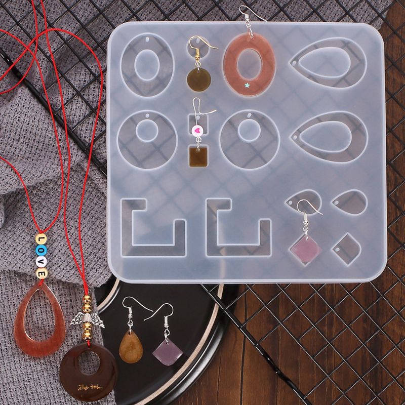 Set Khuôn Làm Mặt Dây Chuyền Bằng Nhựa Resin
