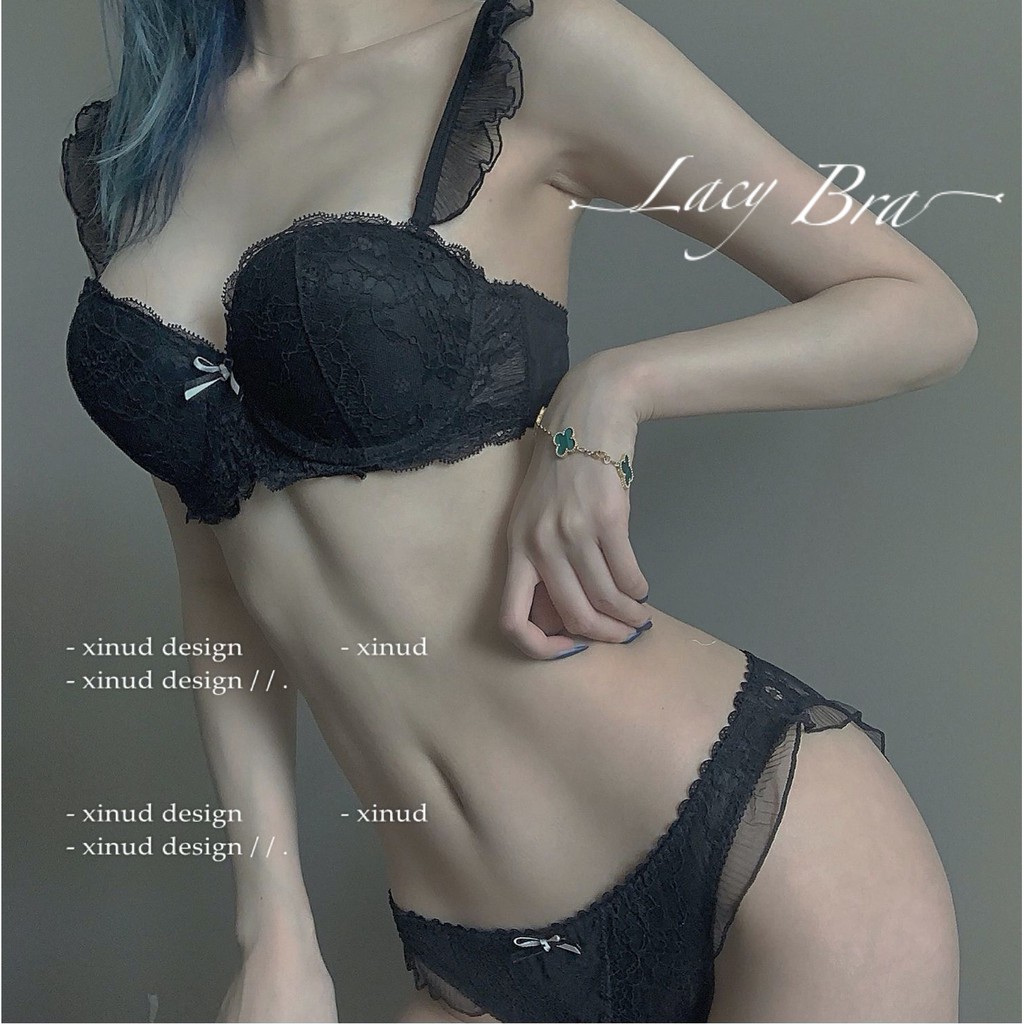 Bộ Đồ Lót Ren Mềm Sexy Có Gọng Đệm Mỏng Quai Bèo Siêu Xinh Lacy Bra - B01 | BigBuy360 - bigbuy360.vn