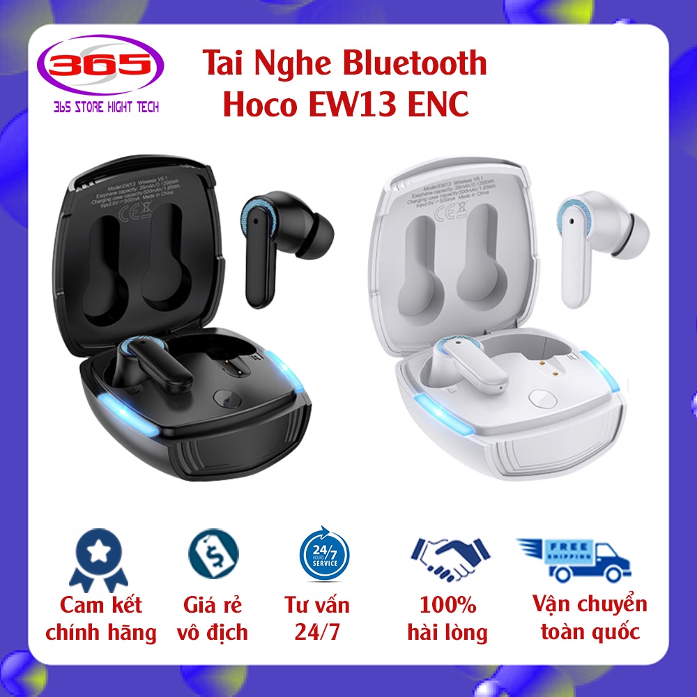 Tai nghe bluetooth Hoco EW13 tai nghe gaming độ trễ thấp nhét tai không dây công nghệ TWS cản tiếng ồn ENC BH 12 tháng