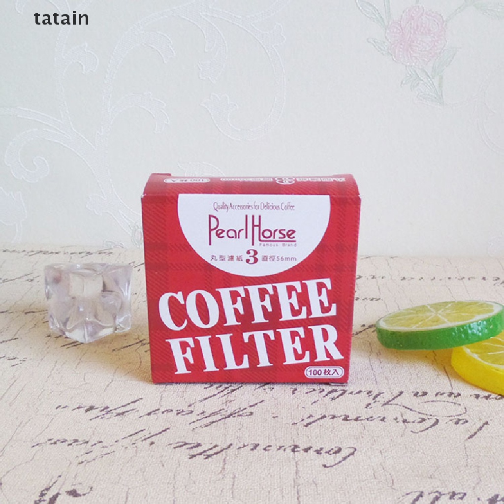 [TAT] 100pcs Round Coffee Filter Paper Moka Pot Coffee Maker Filter Tools No.3 /No.6 CVX