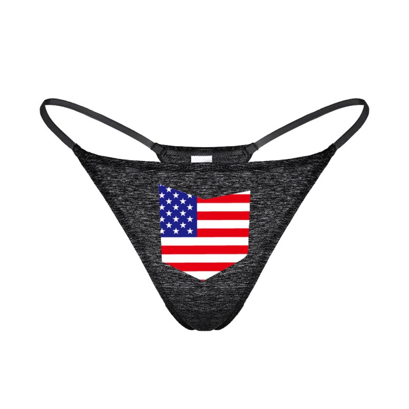 Quần lót lọt khe VARSBABY N153 vải cotton thoáng khí in họa tiết cờ Mỹ thời trang