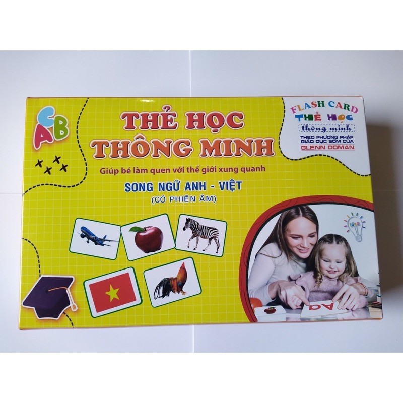 Bộ thẻ thông minh 18 chủ đề chuẩn giấy ivory cho bé
