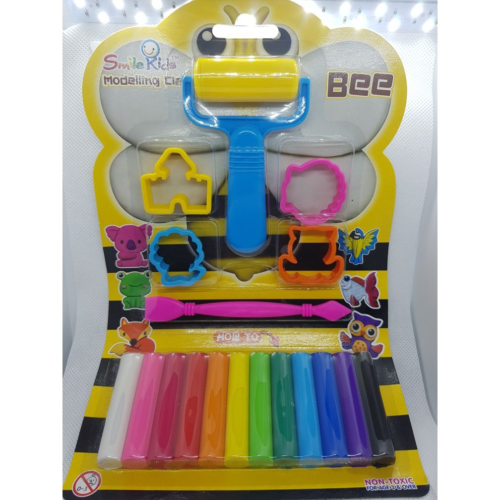 Bộ sản phẩm đất nặn khuôn hình con vật BEE - Smile Kids