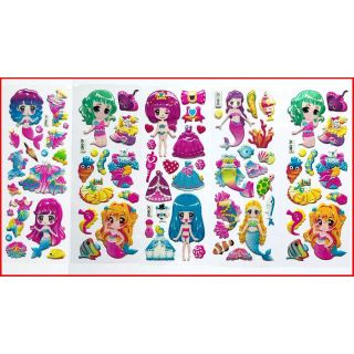 4 bộ Sticker dán thay đồ cho bé hình nổi nhũ cực đẹp
