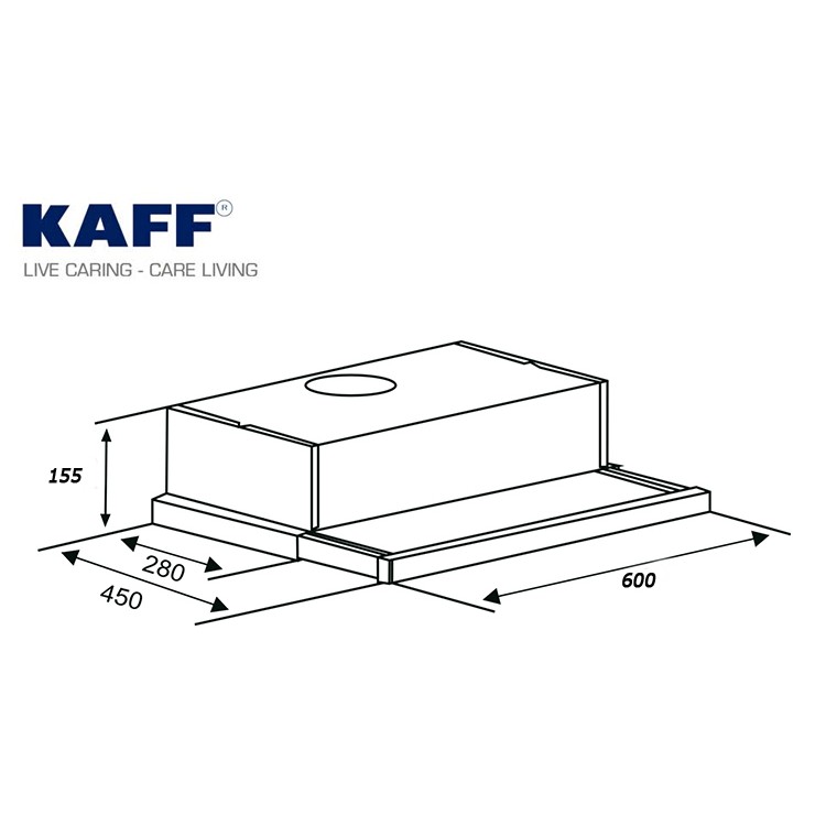 Máy hút mùi bếp âm tủ 6 tấc ⚡SALE LỚN⚡ chính hãng KAFF KF-TL60H