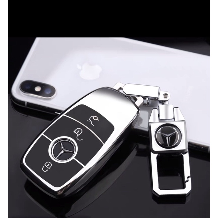 Ốp khóa MERCEDES Mercedes C200 E200 C250 350 450 thông minh -mẹc ngắn GLC ốp mạ TPU mới nhất năm 2022 cao cấp sang trọng