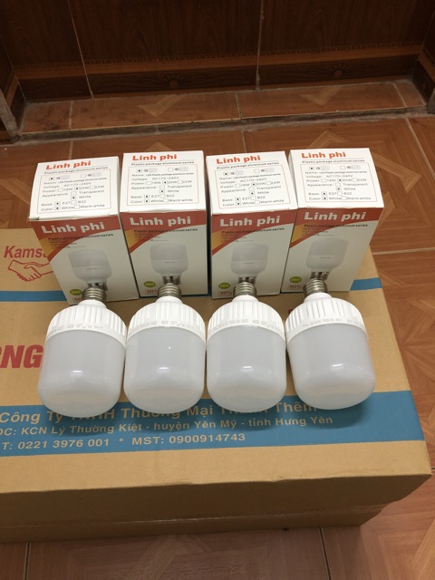 Bộ 3 Bóng Đèn LED trụ 20w Đui E27 Siêu sáng, Tiết Kiệm điện