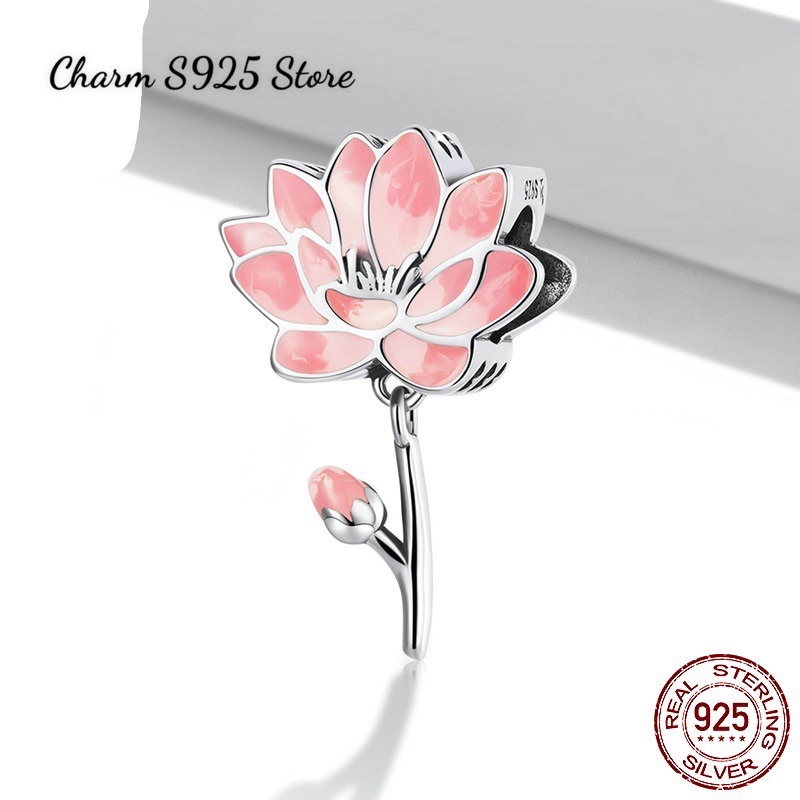 CHARM HOA HỒNG BẠC S925 CAO CẤP HÀNG CHÍNH HÃNG