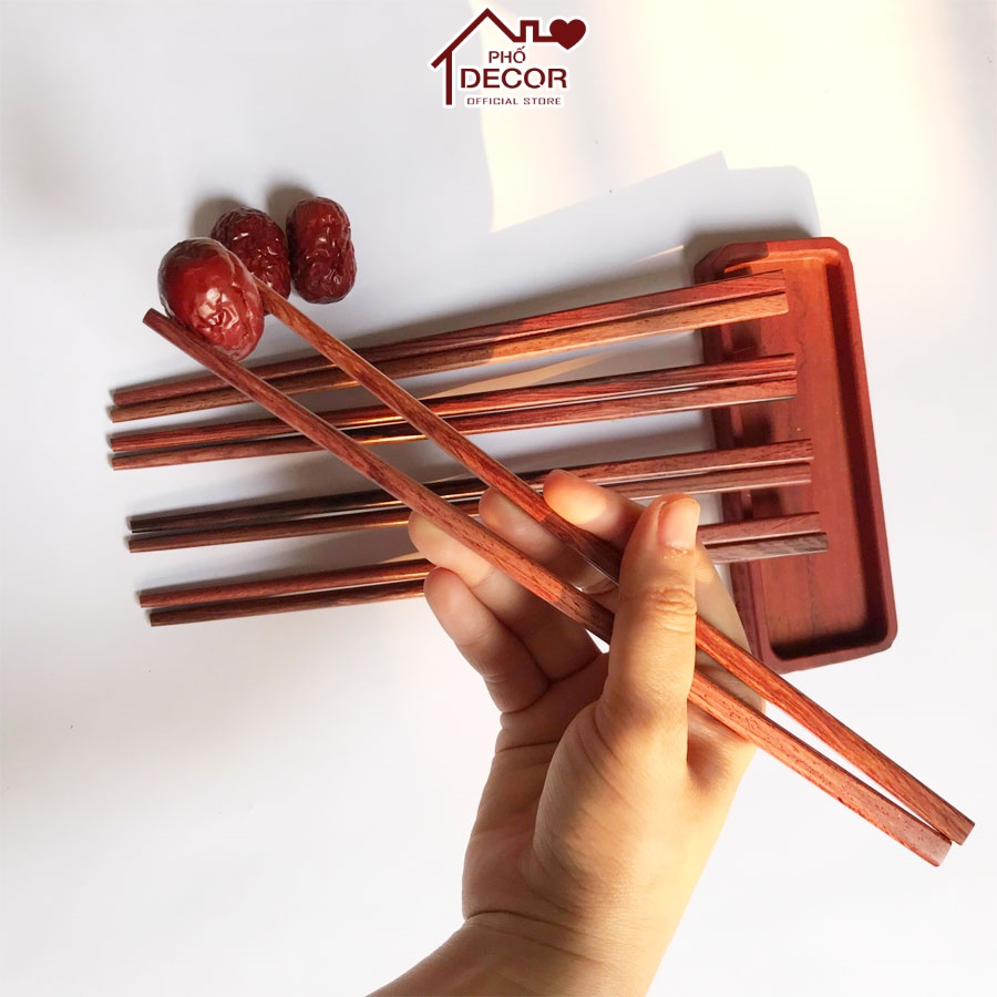 Đũa Phố Decor Chất Gỗ Trắc Mộc Tự Nhiên Cao Cấp