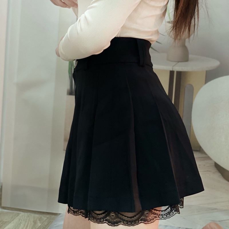 【Mizinstore】 Chân Xếp Ly Ngắn Cạp Cao Phối Ren Chất Tuyết Mưa Dày Mịn Cao Cấp (2 Lớp) | BigBuy360 - bigbuy360.vn