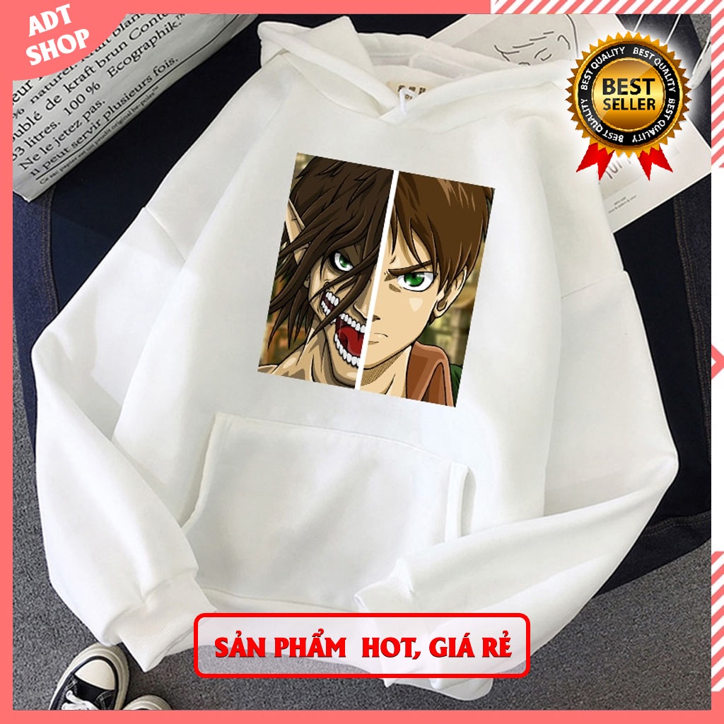 Top 4 Áo Hoodie In Hình Anime Attack On Titan Levi - Eren độc đẹp giá siêu rẻ
