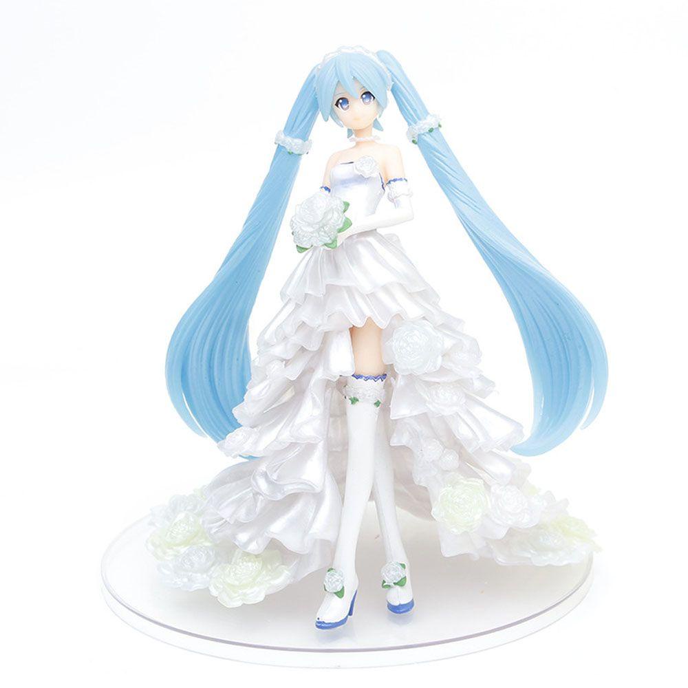 Mô Hình Nhân Vật Hatsune Miku Mặc Đầm Cưới Bằng PVC Dễ Thương