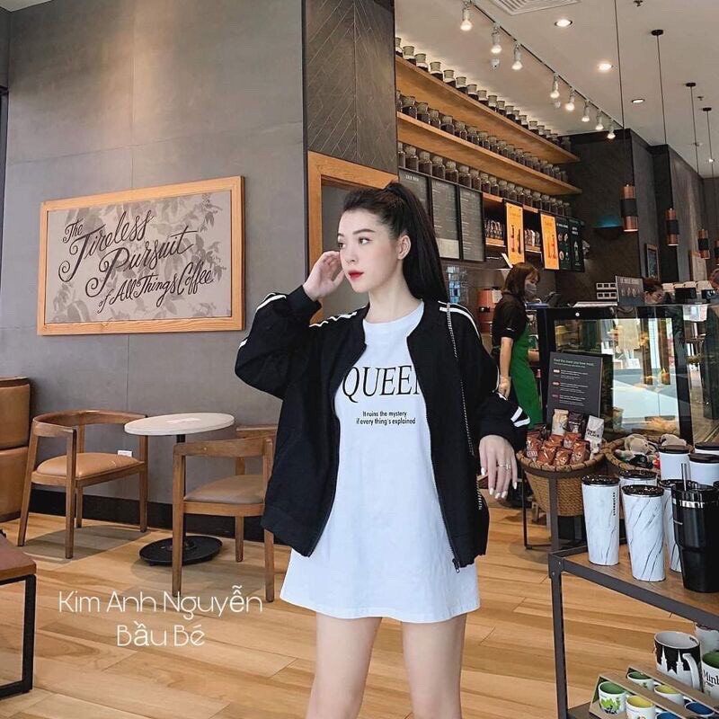 [Mã WASTMAY giảm 15% tối đa 30K đơn 150K] áo khoác nữ bomber 2 sọc cá tính | BigBuy360 - bigbuy360.vn