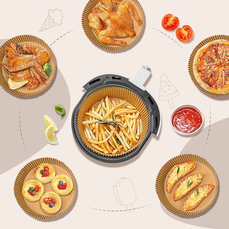 Giấy nến lót nồi chiên không dầu (50 tờ)