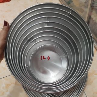 Khuôn bánh gateau ,bông lan nhôm hình tròn đáy liền dày nhiều zise
