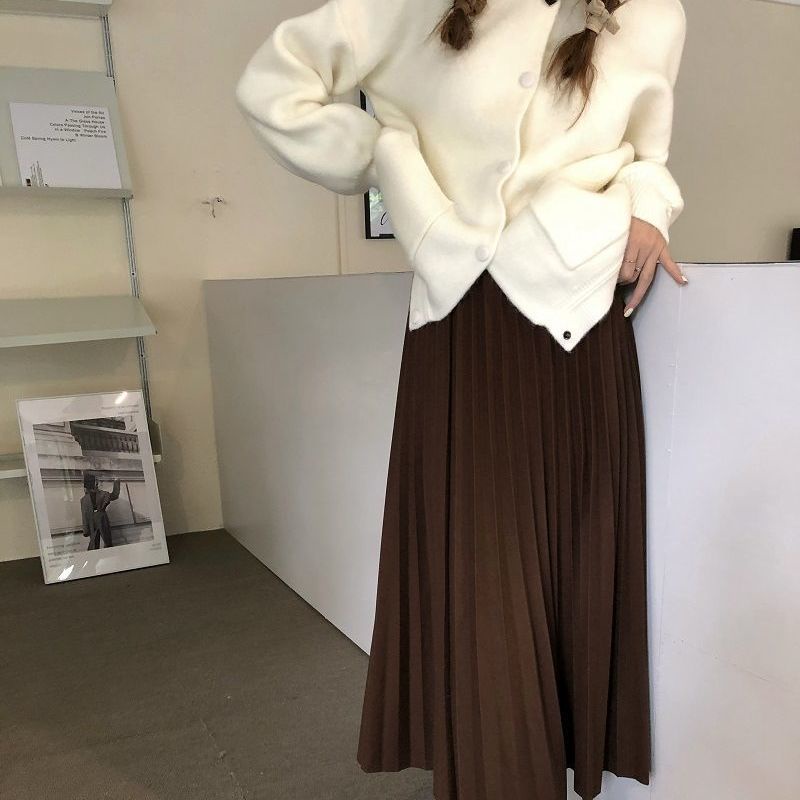 Chân Váy Xếp Li Lưng Thun Thời Trang Hàn Quốc Màu Sắc