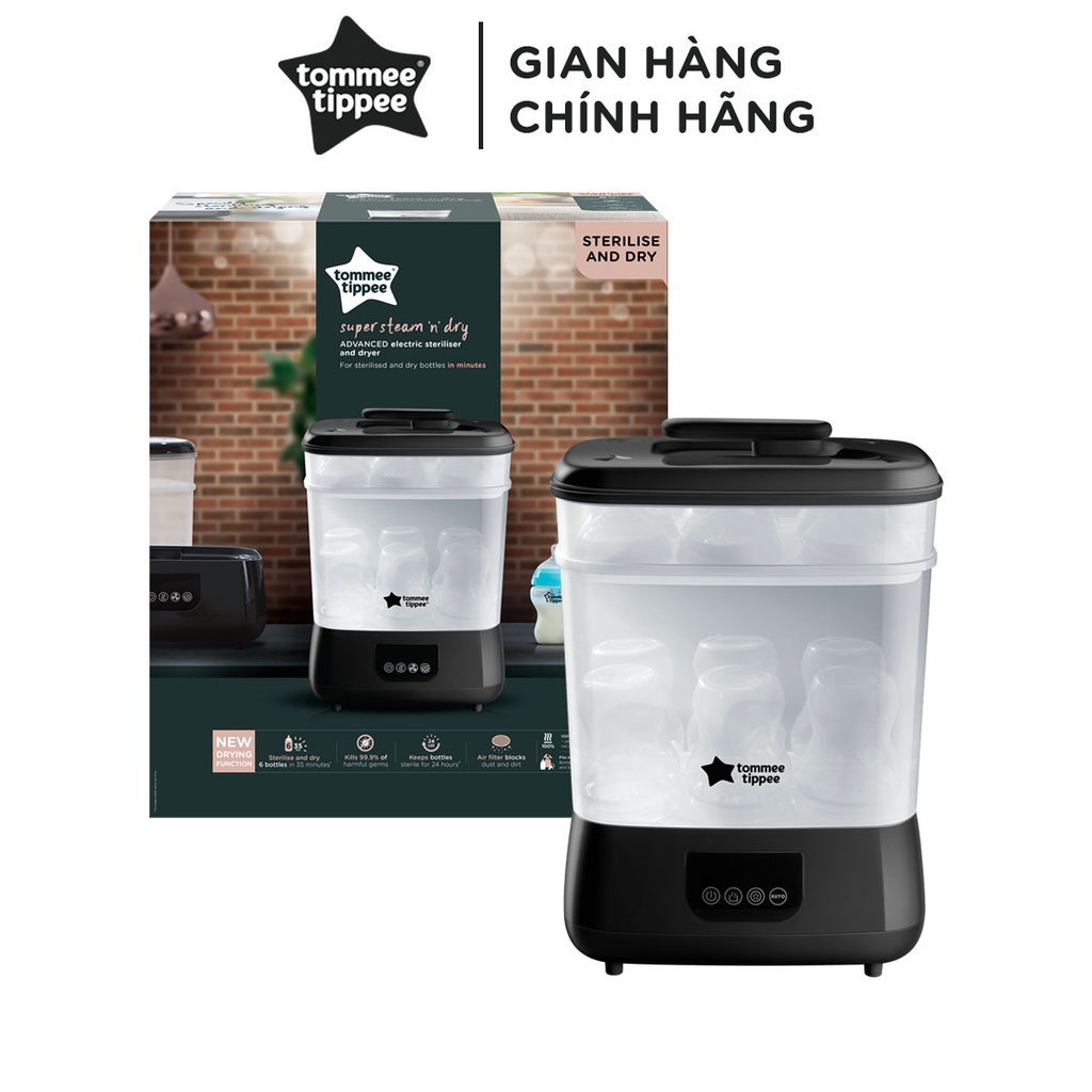 Máy tiệt trùng hơi nước và sấy khô Tommee Tippee Steri-Dry_Set màu Đen