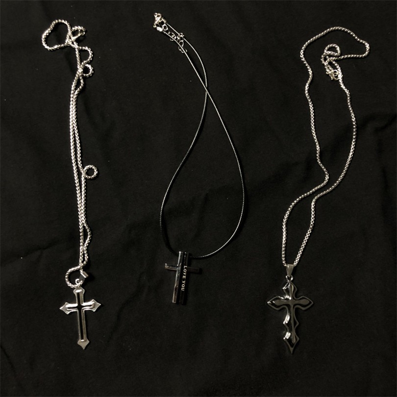 Dây Chuyền Mặt Thánh Giá Phong Cách Hip Hop Hàn Quốc Cổ Điển 1251 Dành Cho Nam Và Nữ