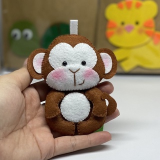 Móc khóa vải nỉ khỉ con