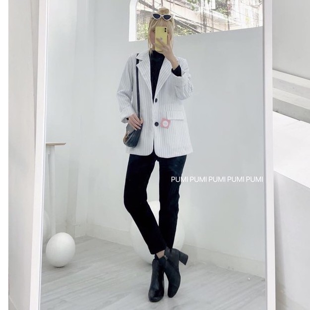 Áo khoác phối sọc - Pumi ( quần áo thời trang nữ ) | BigBuy360 - bigbuy360.vn