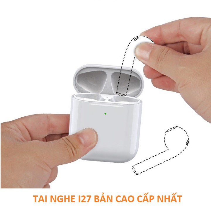 Tai nghe i27 pro  định vị , thay đổi tên tai nghe , sạc không dây , tự ngắt khi tháo tai