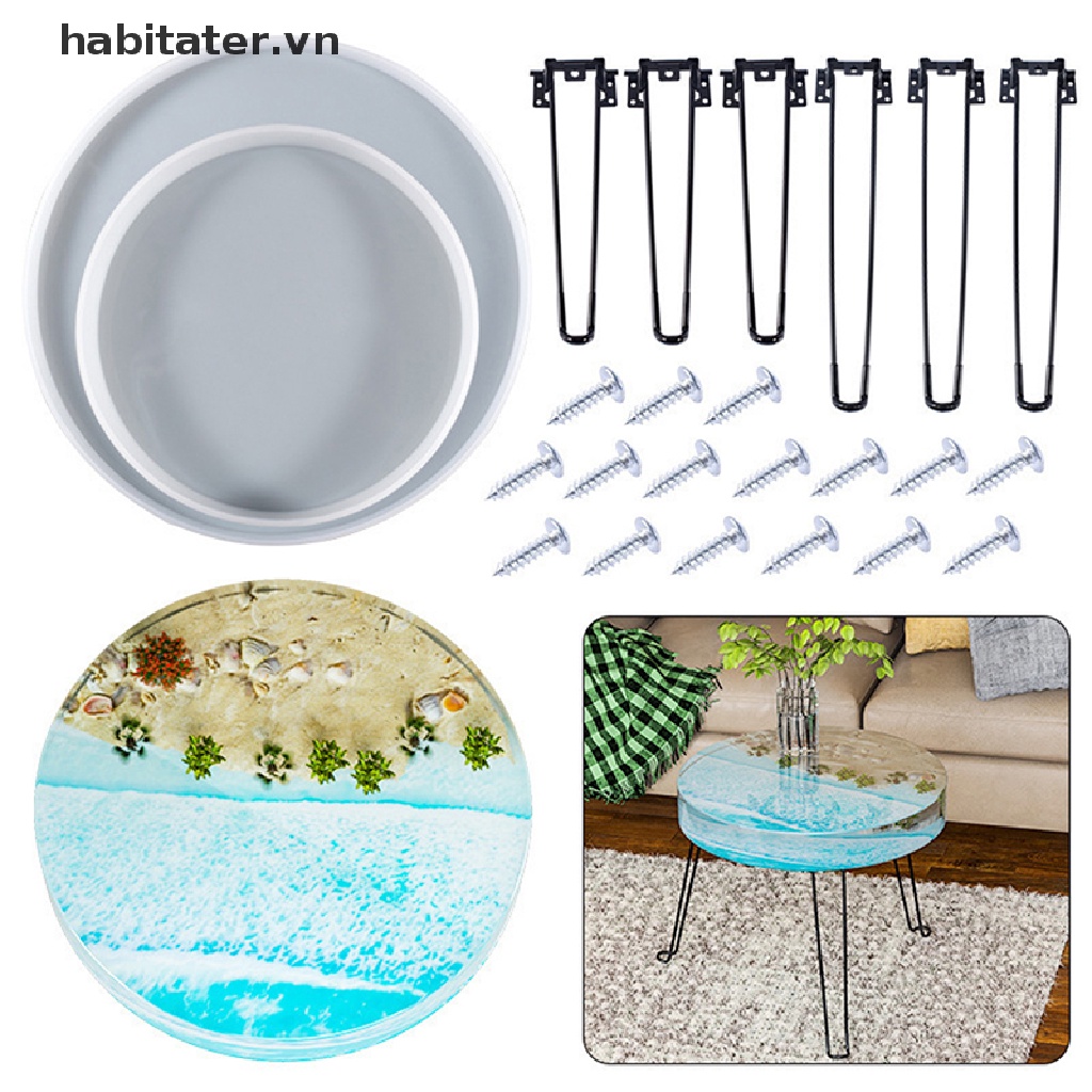 Khuôn Silicone Hình Tròn Lớn Làm Vật Liệu Epoxy Resin DIY