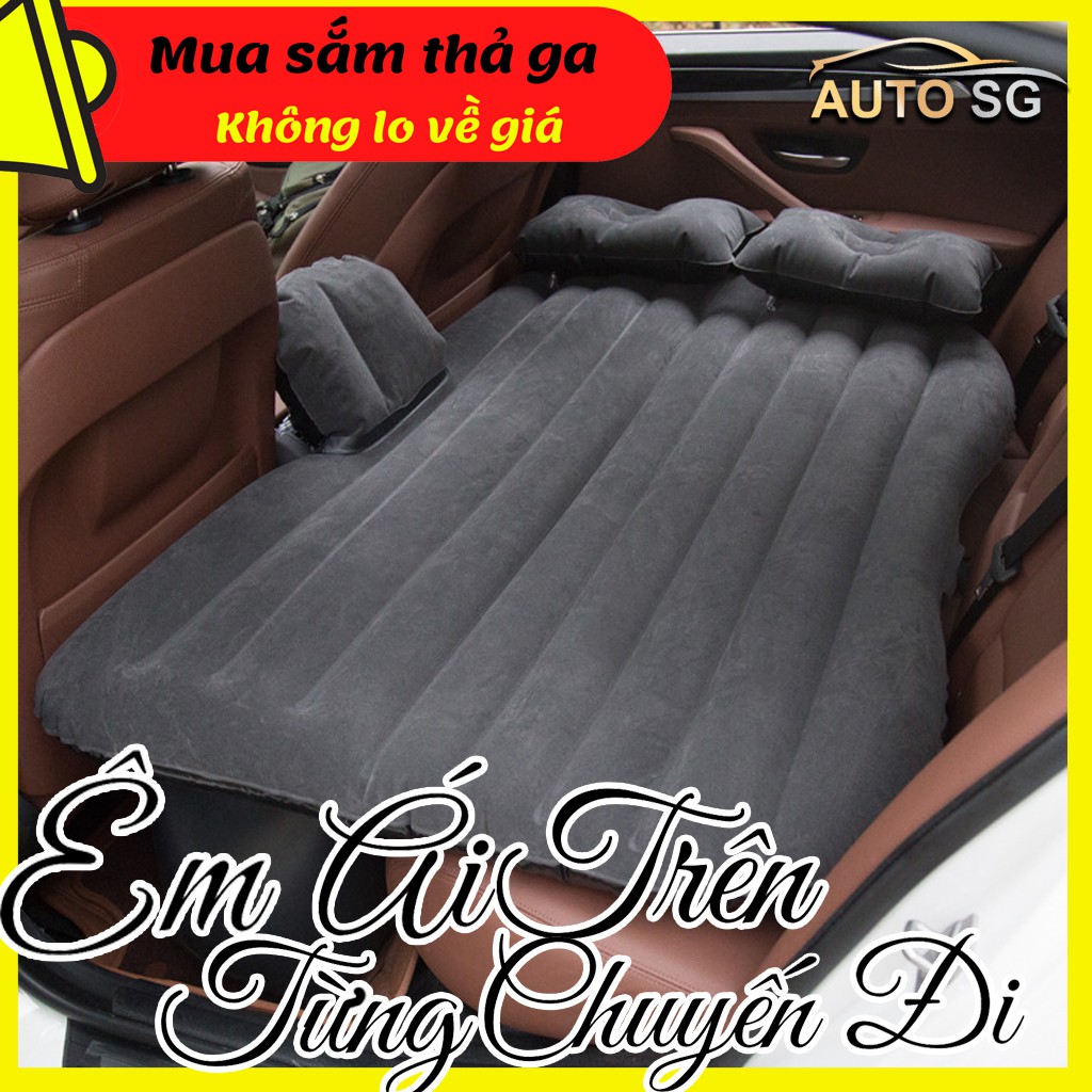 Đệm Hơi Ô Tô, Nệm Hơi Xe Ô Tô Cao Cấp, Tặng Kèm Bơm Điện