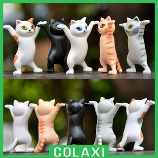 Set 5 Chú Mèo Đồ Chơi Dễ Thương Dùng Để Trang Trí Bàn Làm Việc