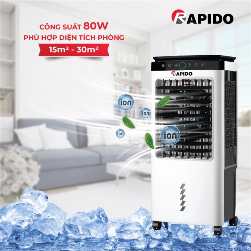 Quạt hơi nước, Quạt điều hoà không khí RAPIDO Everes 6000D cao cấp hàng chính hãng